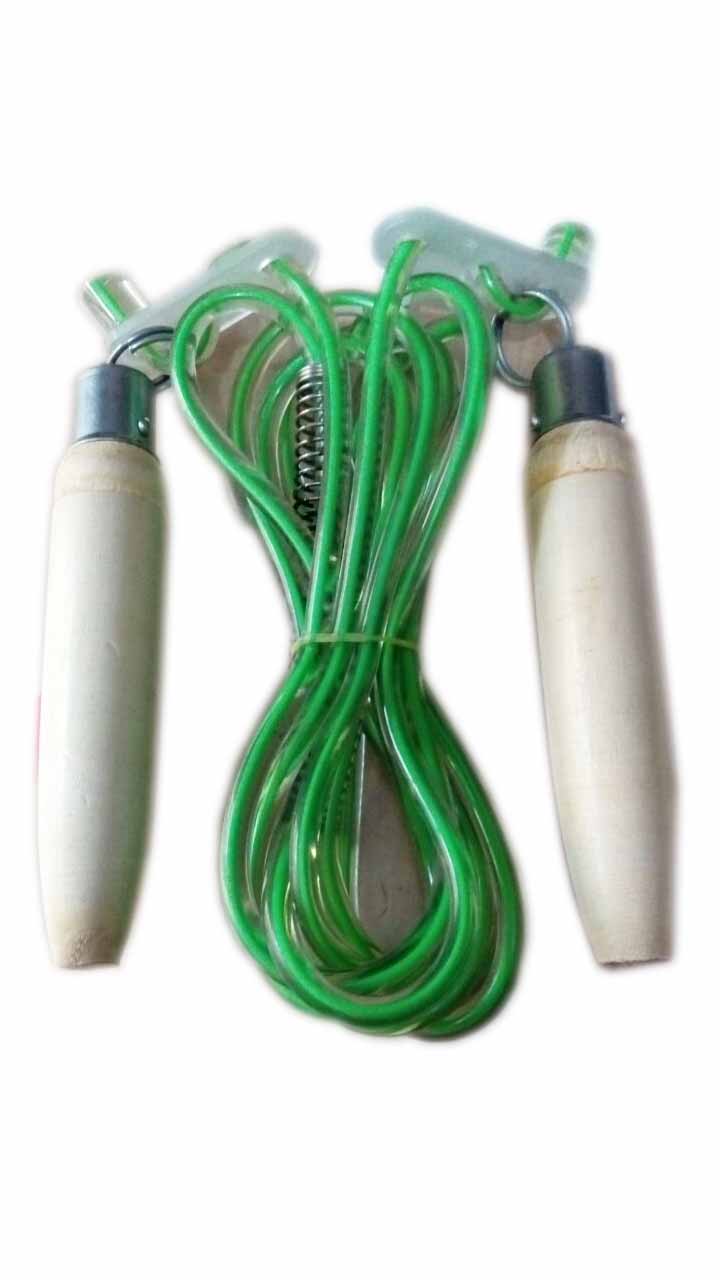 PVC Skipping Rope with Wooden Handle